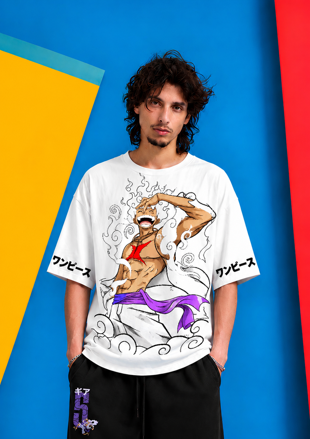 Gear 5 laugh One Piece - T-shirt - Blanc