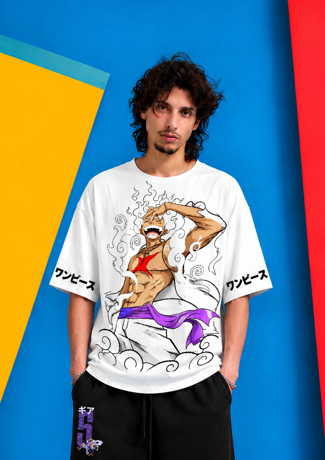Gear 5 laugh One Piece - T-shirt - Blanc