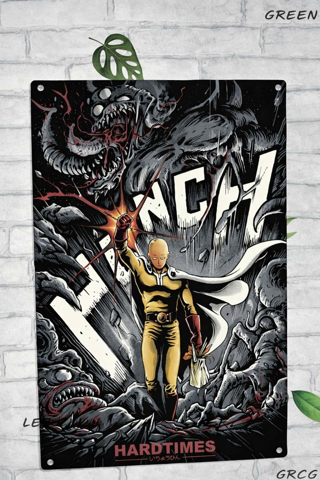 Plaque Aluminium Saitama – One Punch Man