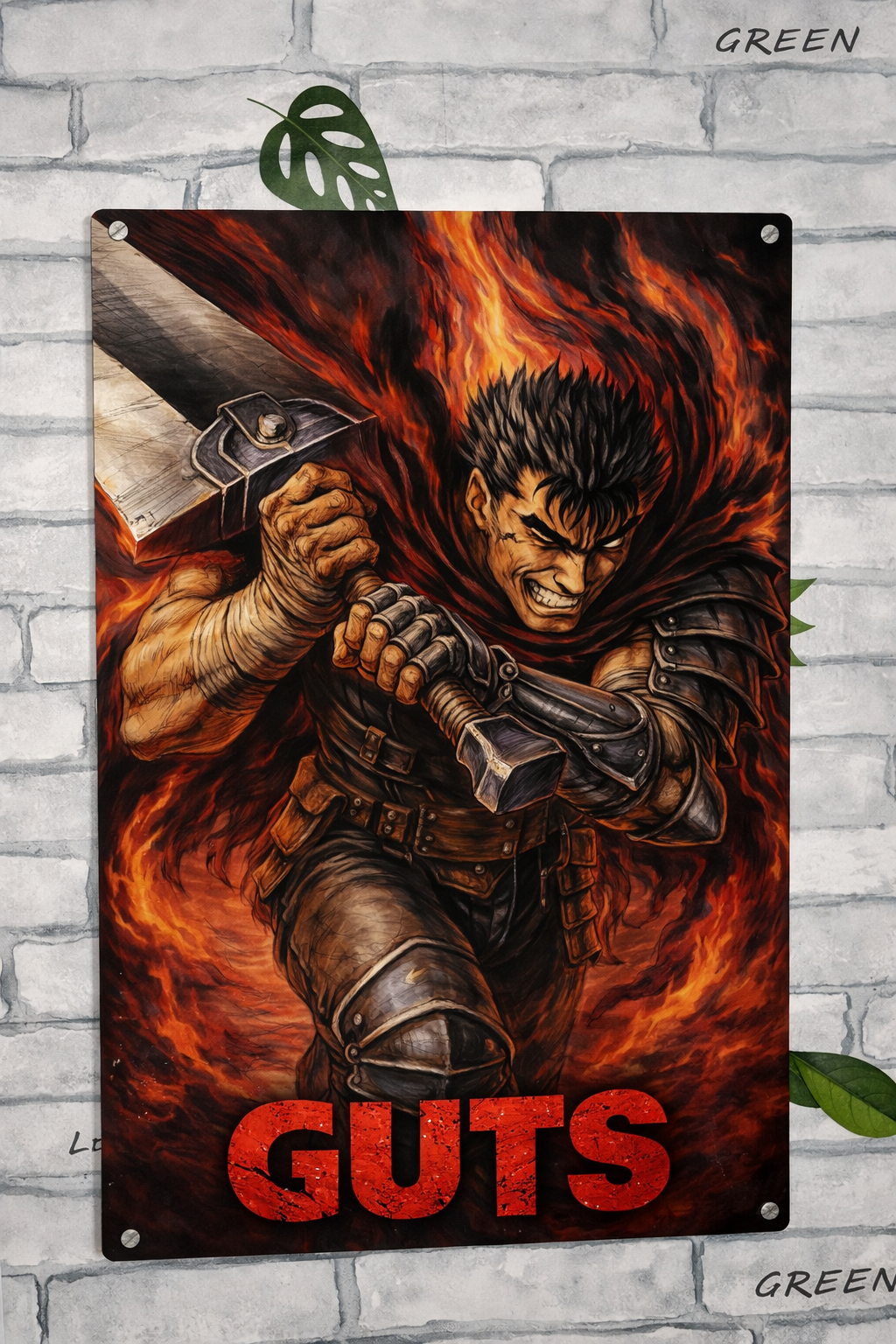 Plaque Aluminium Guts – Guerrier des Ténèbres