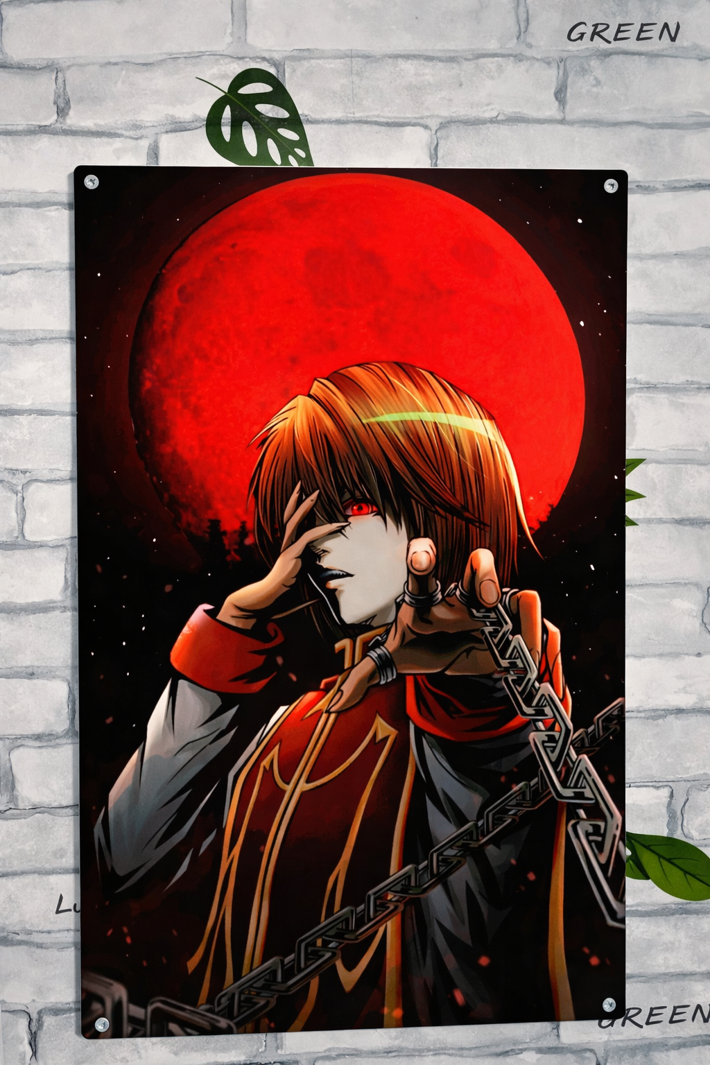 Plaque Aluminium Kurapika – Yeux Écarlates