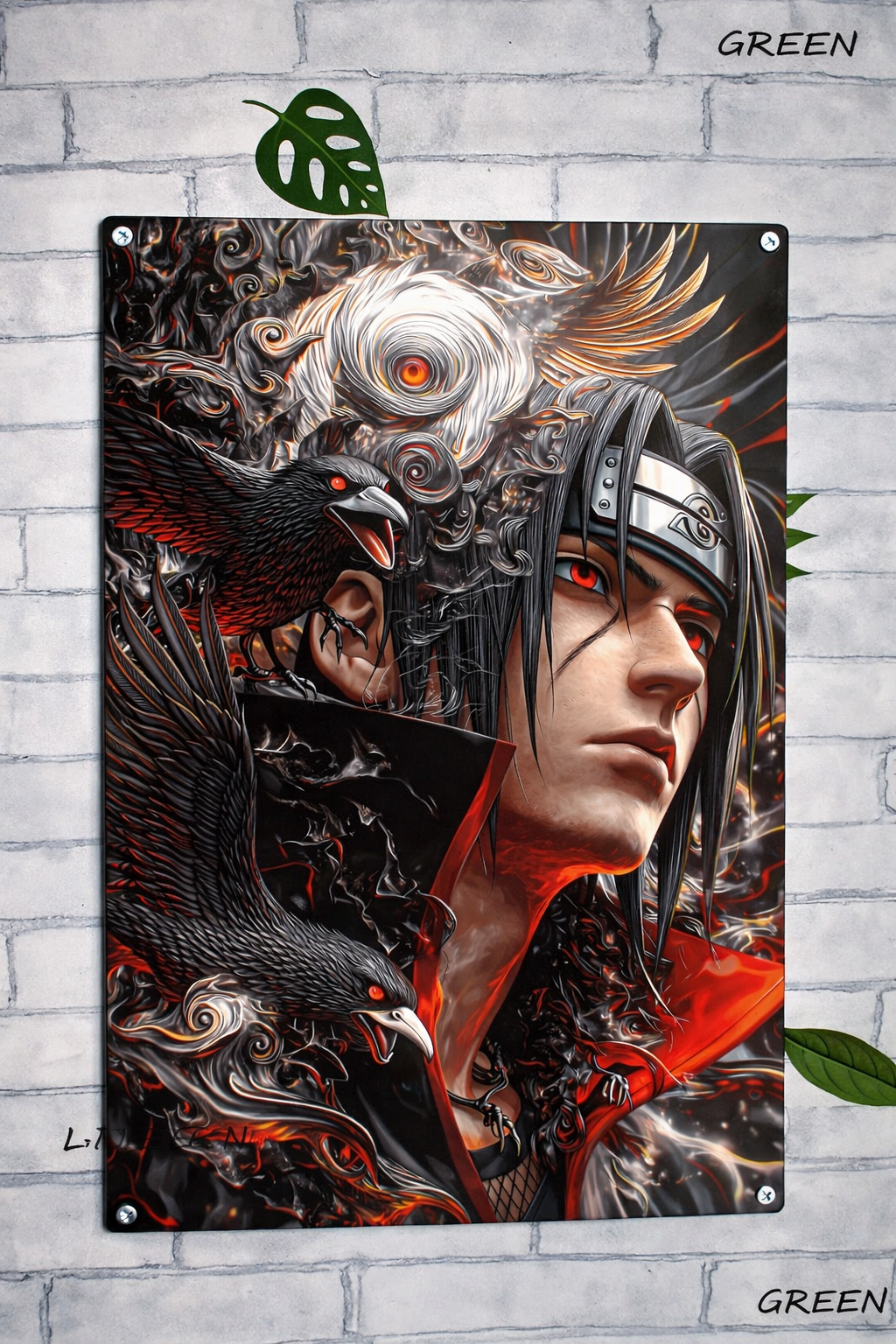 Plaque Aluminium Itachi 2 – Regard du Sharingan