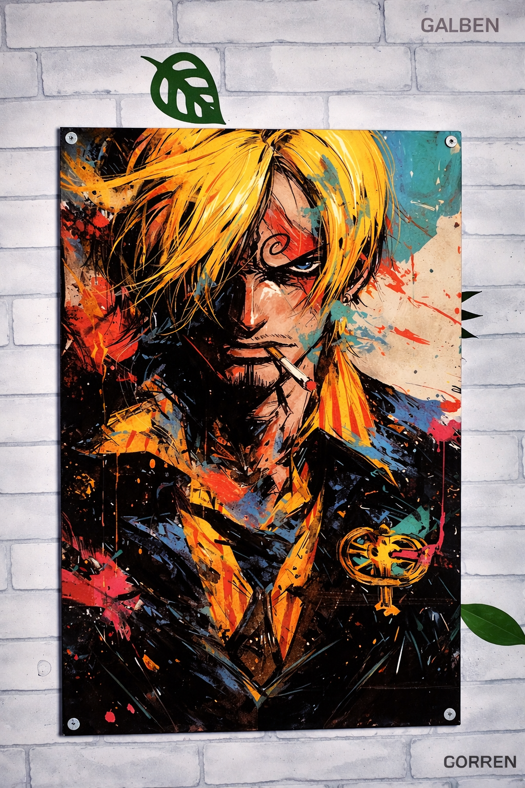 Plaque Aluminium Sanji – Black Leg Style