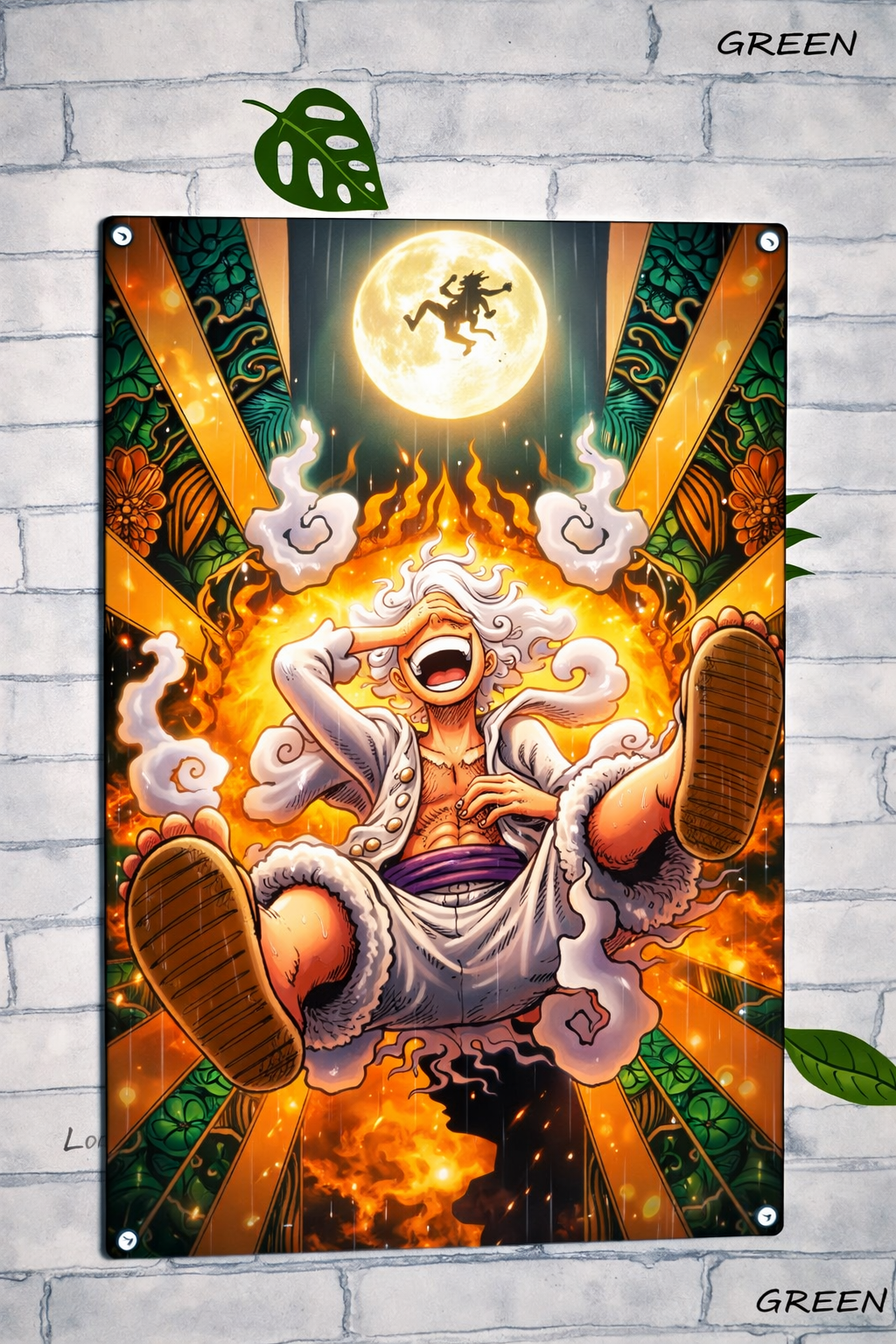 Plaque Aluminium Luffy Gear 5 – Nika Awakening