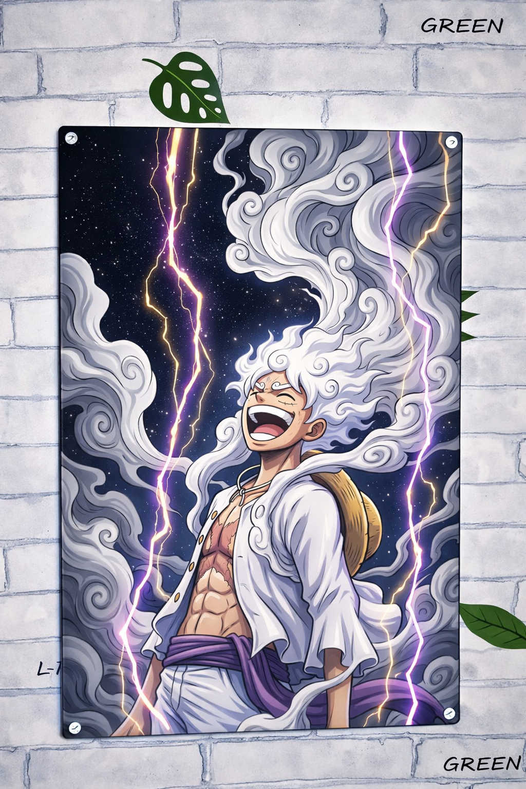 Plaque Aluminium Luffy – Gear 5 Nika