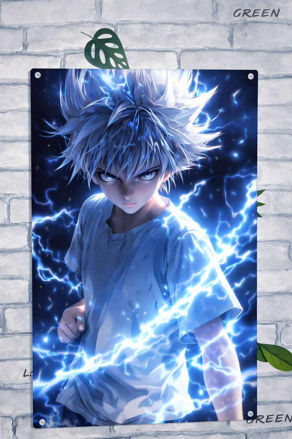 Plaque Aluminium Killua – Éclair Assassin