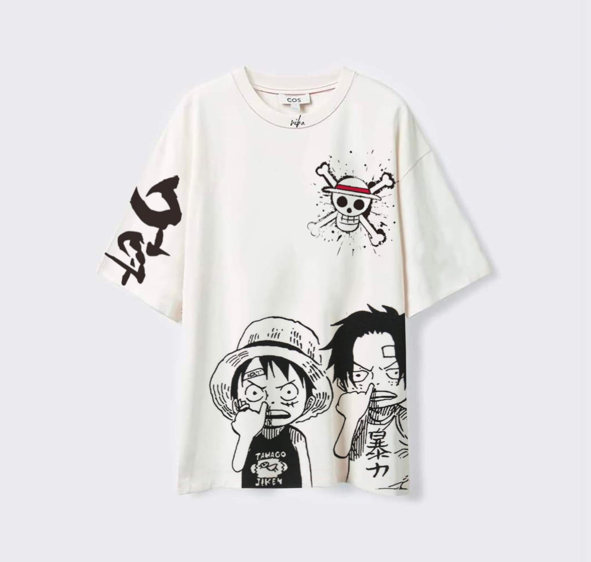 Luffy and Asce Kids - One Piece - Blanc - Tshirt