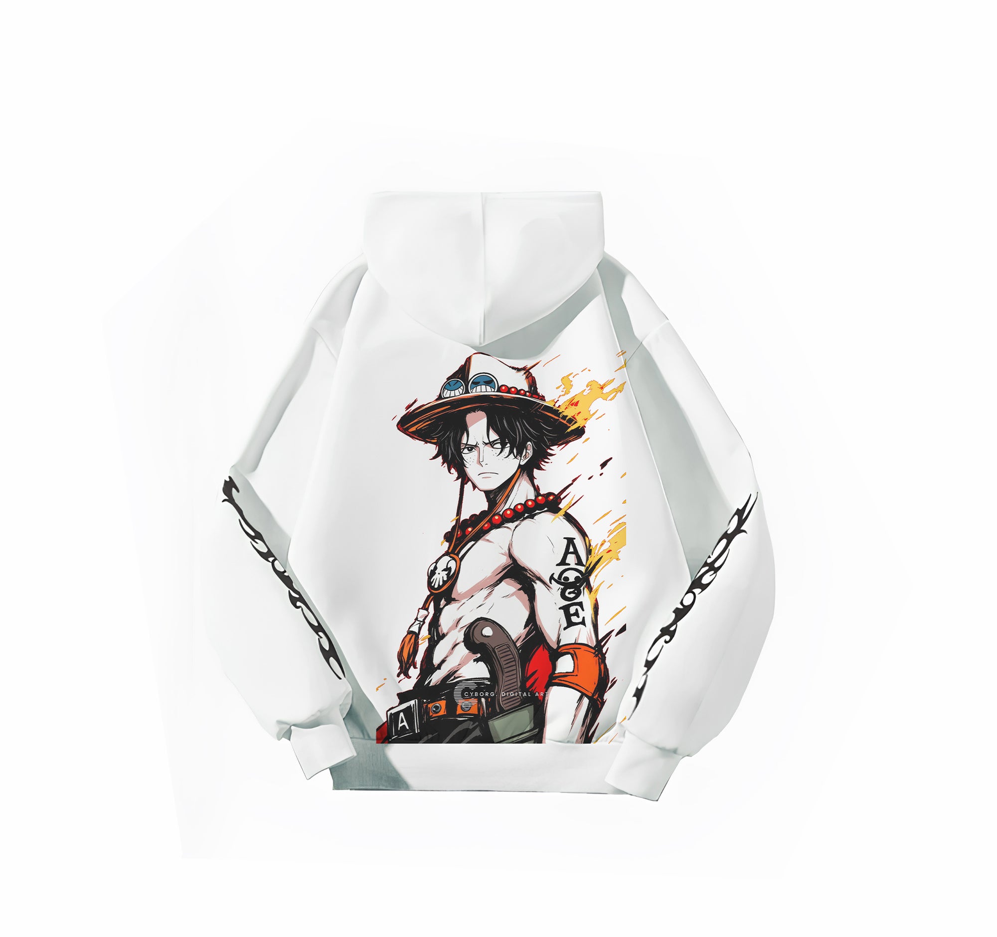 Portugas D Asce - One piece - Blanc - Capuche