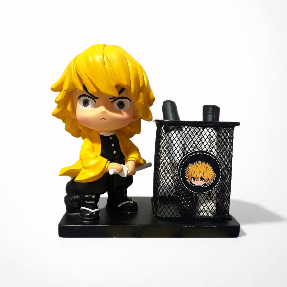 Porte-stylo Zenitsu – Pose Combat (Style Chibi) – Demon Slayer