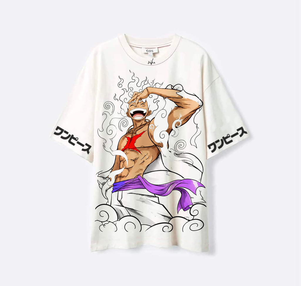 Gear 5 laugh One Piece - T-shirt - Blanc