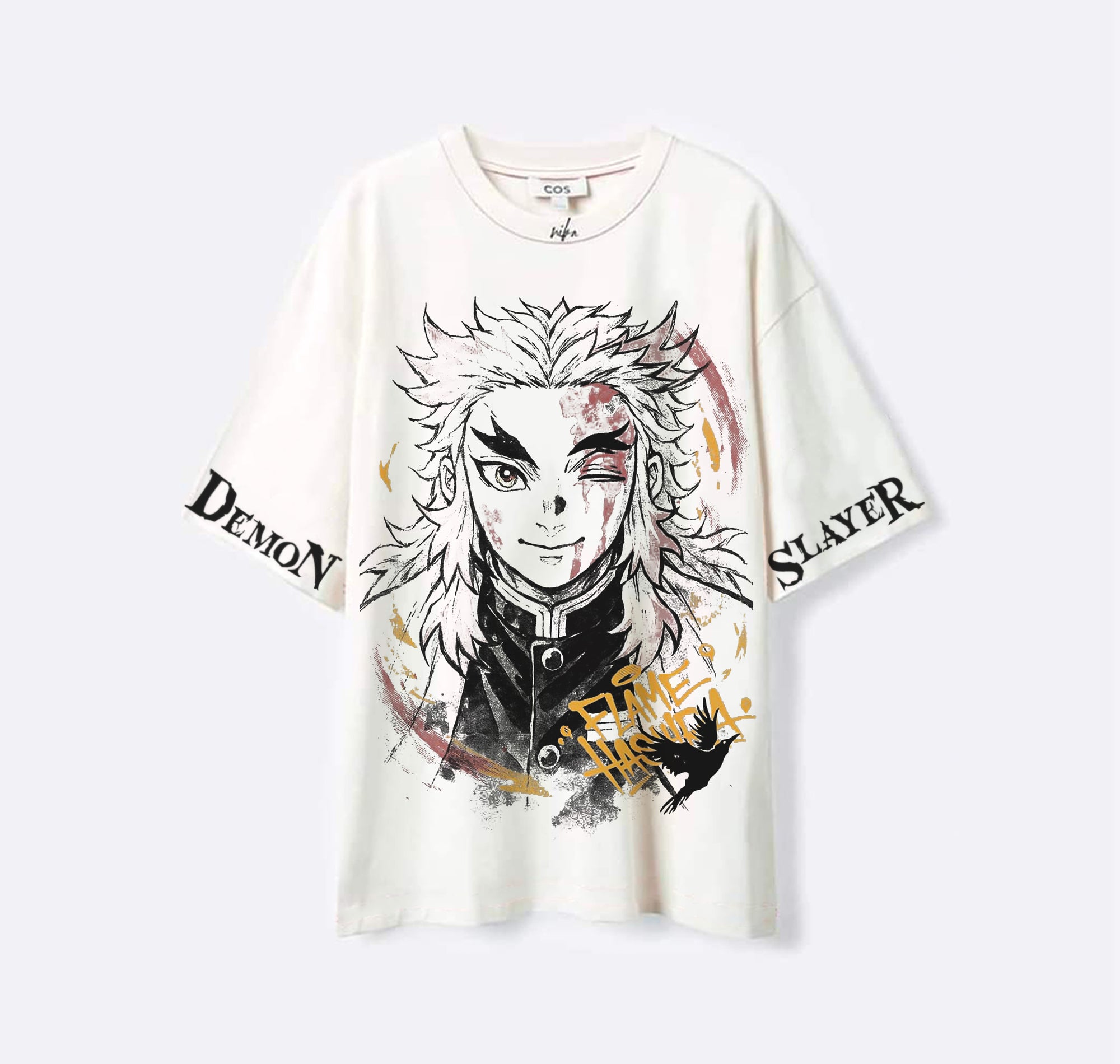 Kyojuro Rengoku - Demon Slayer - Blanc - T-shirt