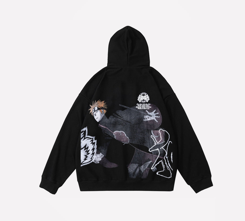 Pain Black Hoodie  - Naruto -  Capuche