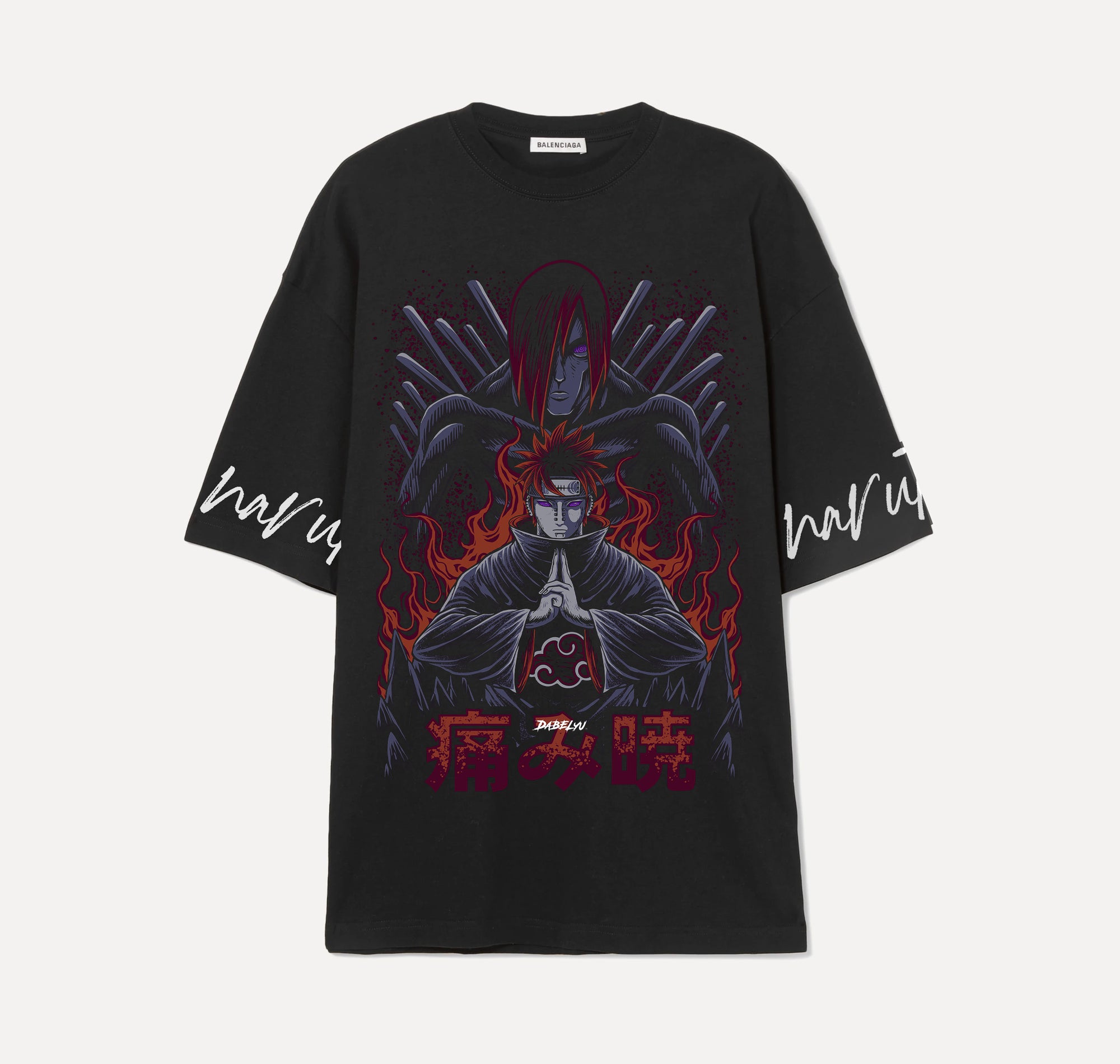 Pain Red - Naruto - Noir - T-shirt