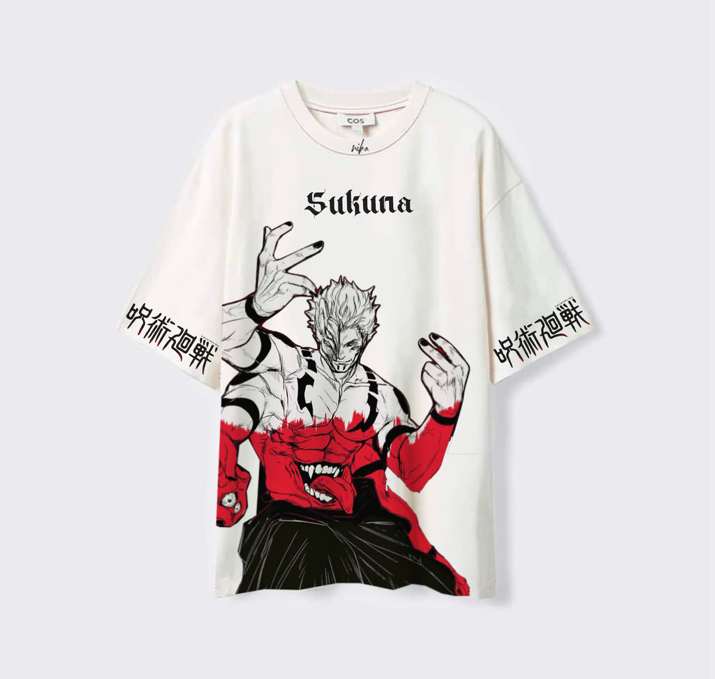 Ryumen Sokuna  - Jujutsu Kaisen - Blanc - T-shirt
