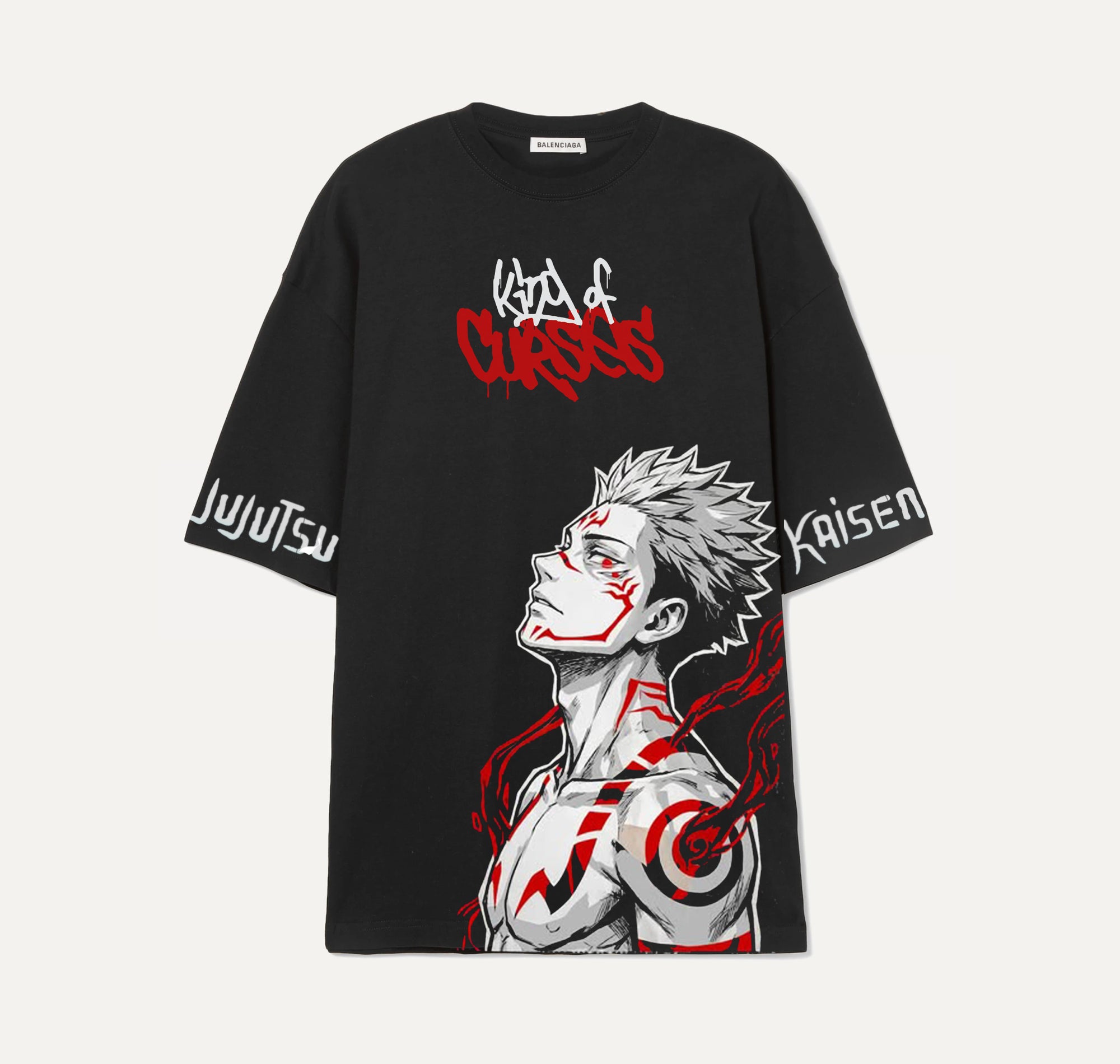Ryumen Sokuna  - Jujutsu Kaisen - Noir - T-shirt