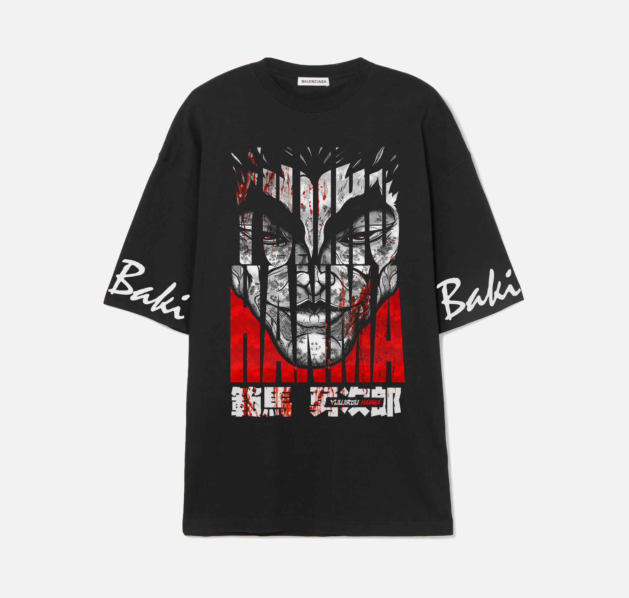 Yujiro Hanma - Baki - Noir - T-shirt