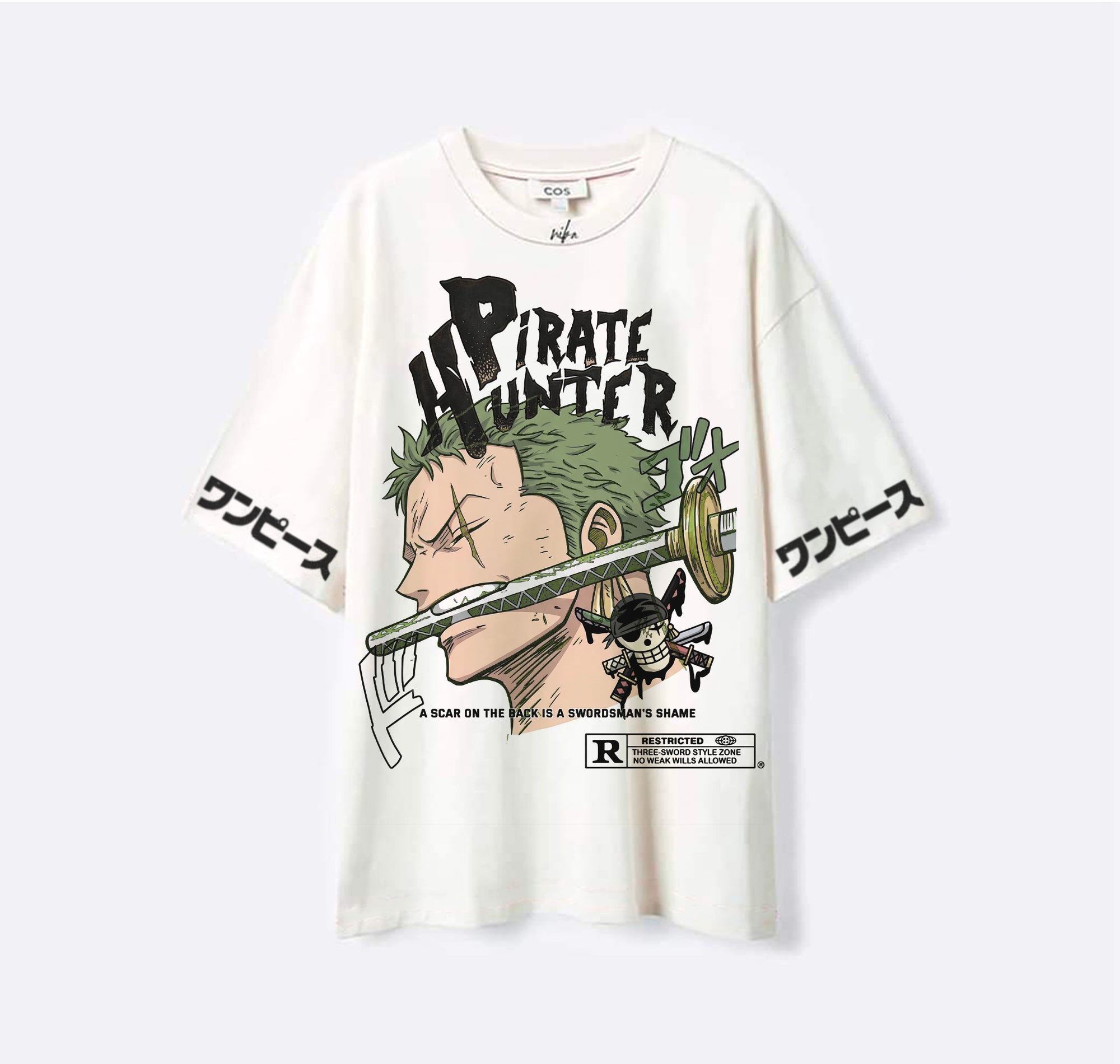 Roronoa Zoro Bandana - One piece - Blanc - T-shirt