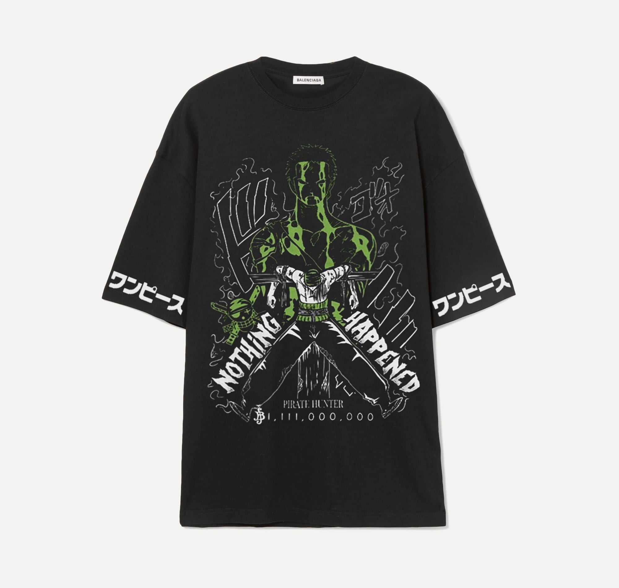 Roronoa Zoro vert - One Piece - Noir - T-shirt
